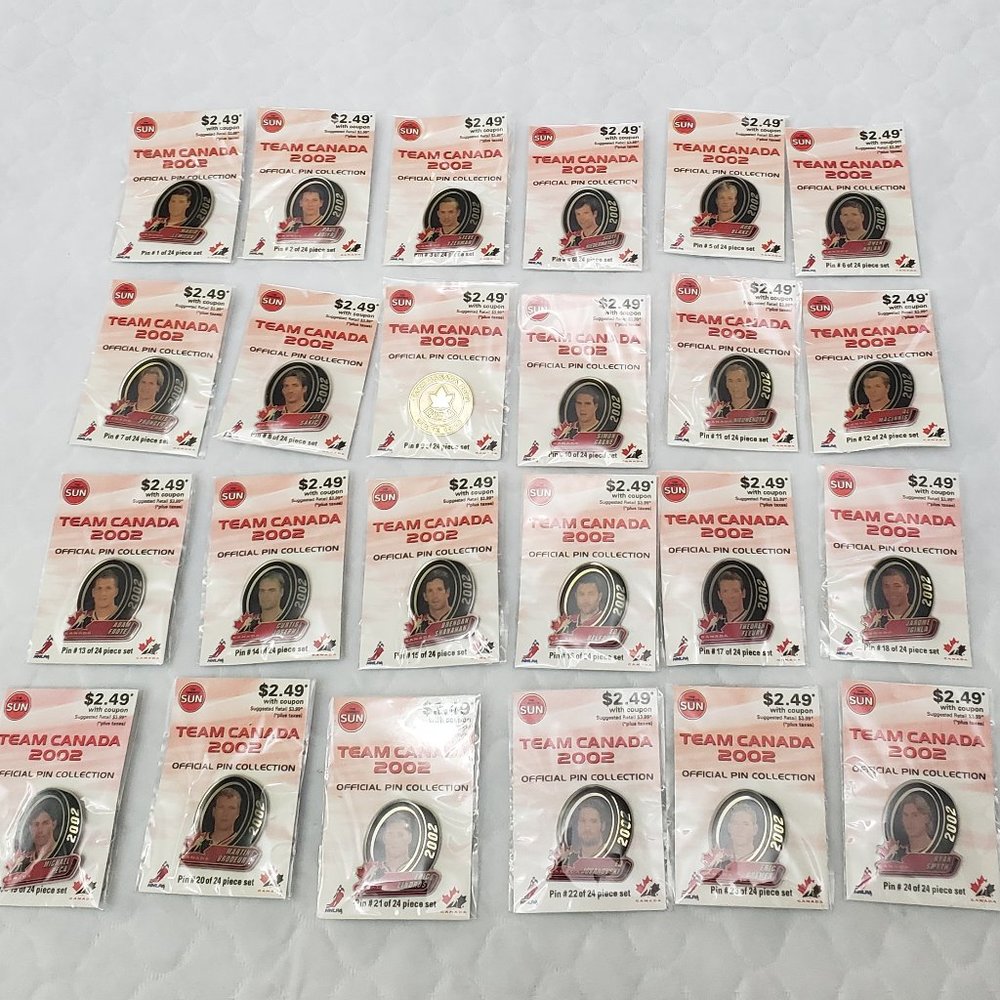 Team Canada Hockey 2002 Complete Pin Set